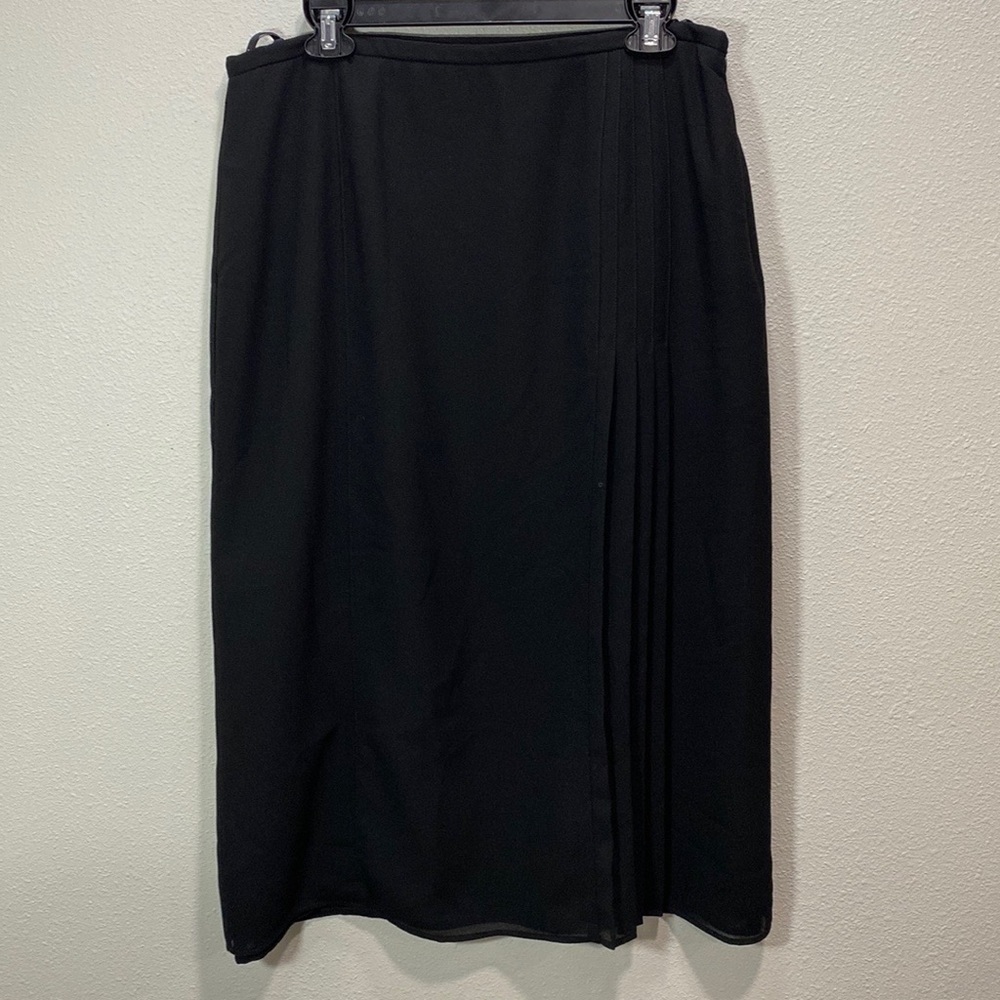 Hermann‎ Lange skirt midi black pleated on side